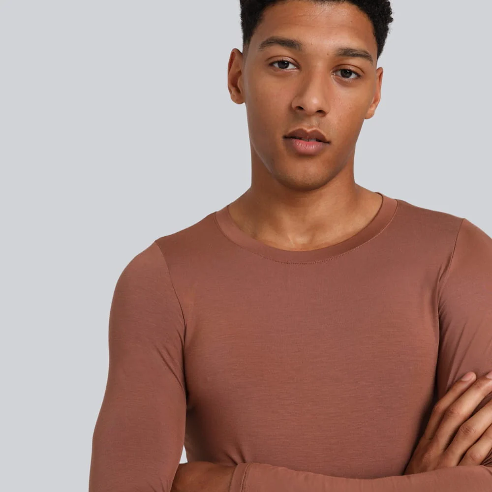 Longsleeve Mr Invisible C-neck Chocolate - Image 5