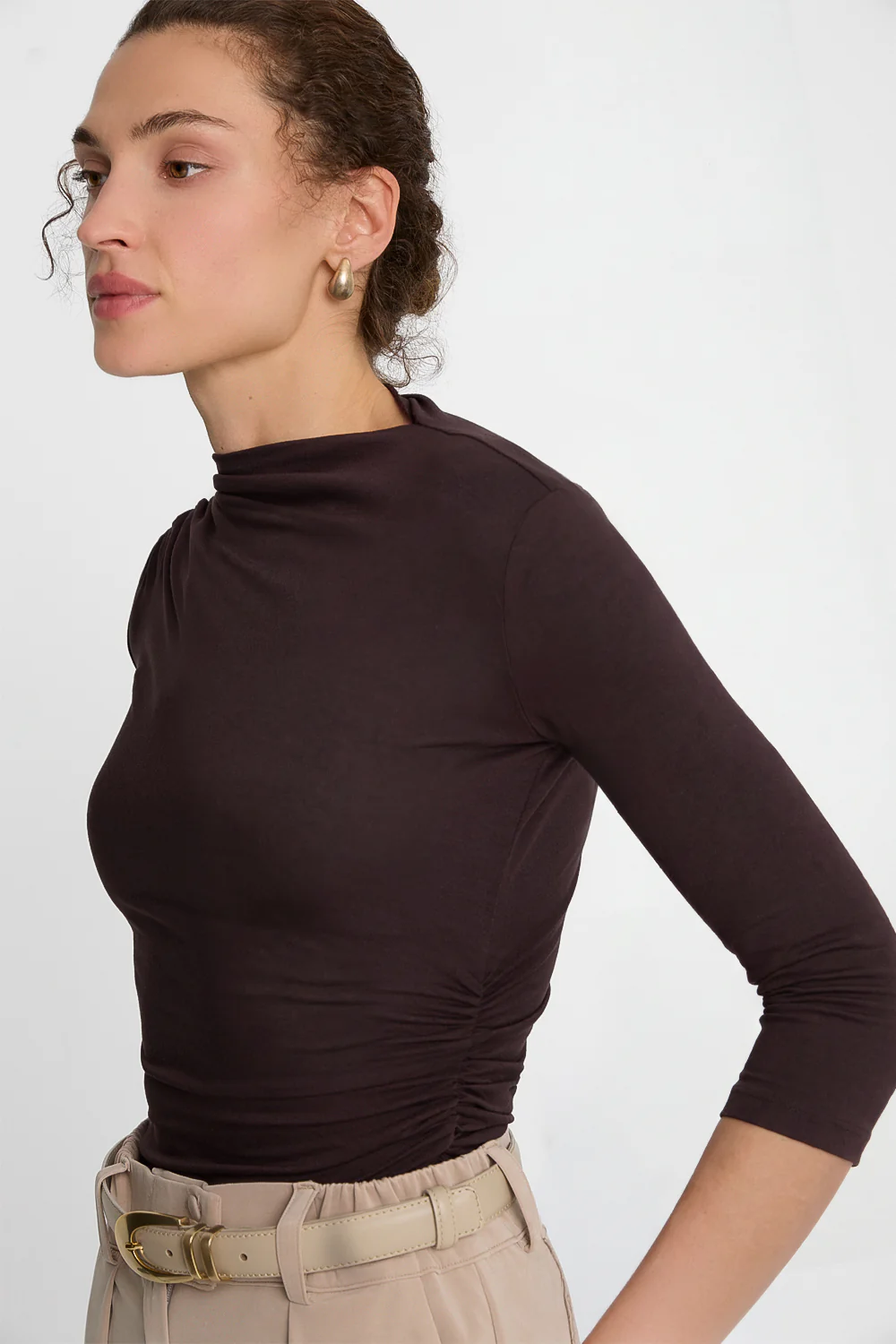 Longsleeve 3/4 Miss Sculptural Dark Chocolate - Image 3