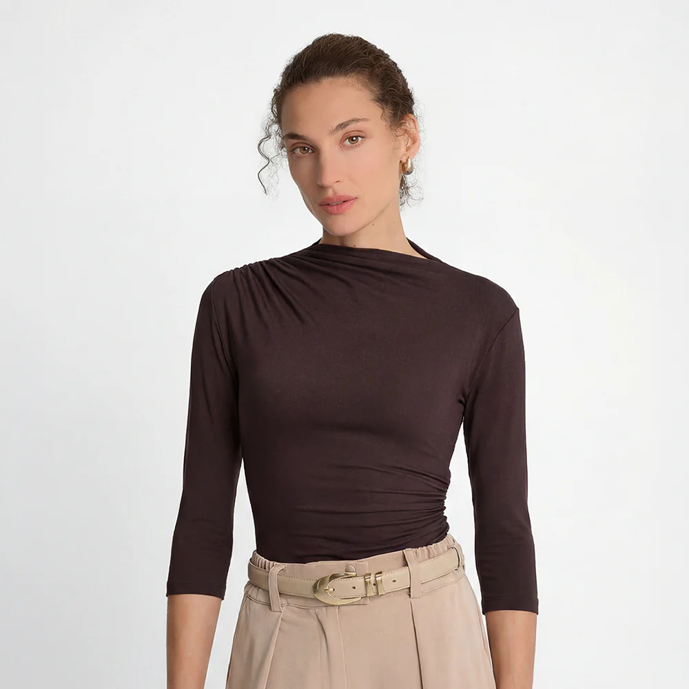 Longsleeve 3/4 Miss Sculptural Dark Chocolate - Image 8