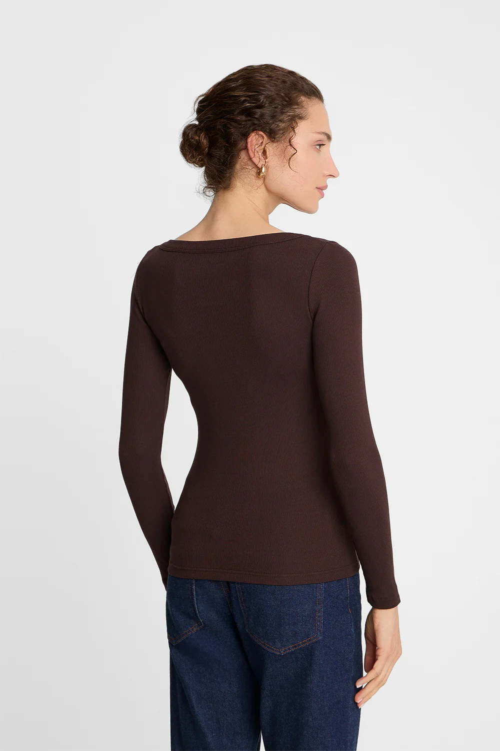 Longsleeve Miss Henley Dark Chocolate - Image 6