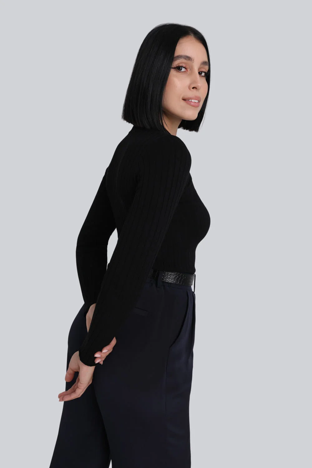 Longsleeve Miss Polo Black - Image 4