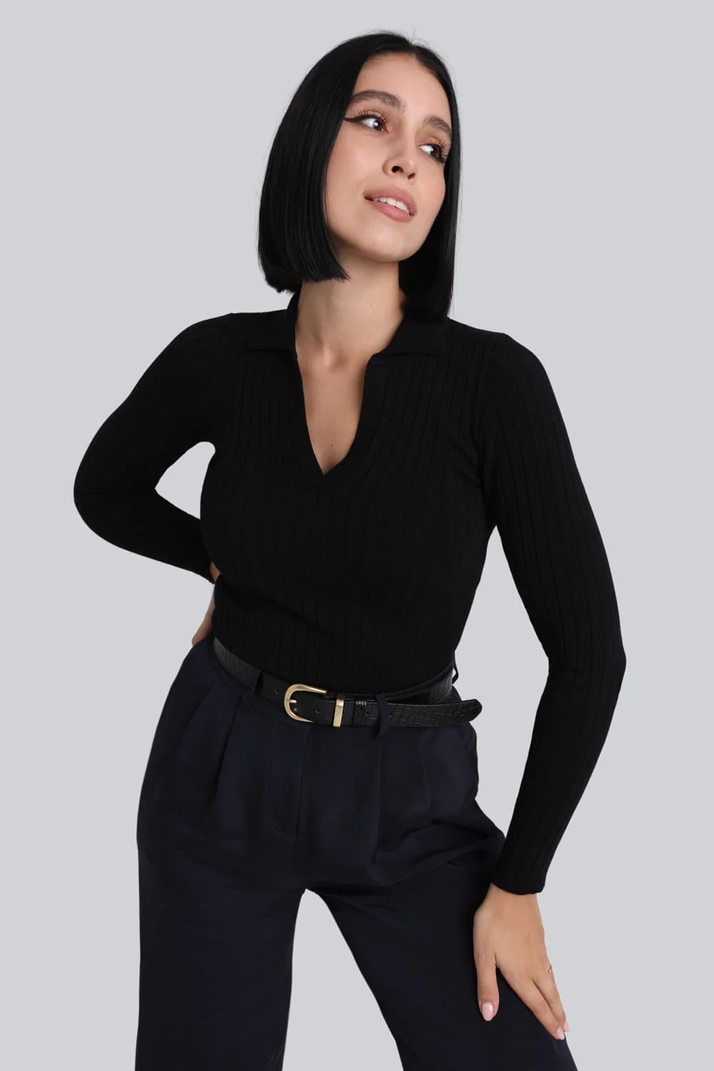 Longsleeve Miss Polo Black - Image 5