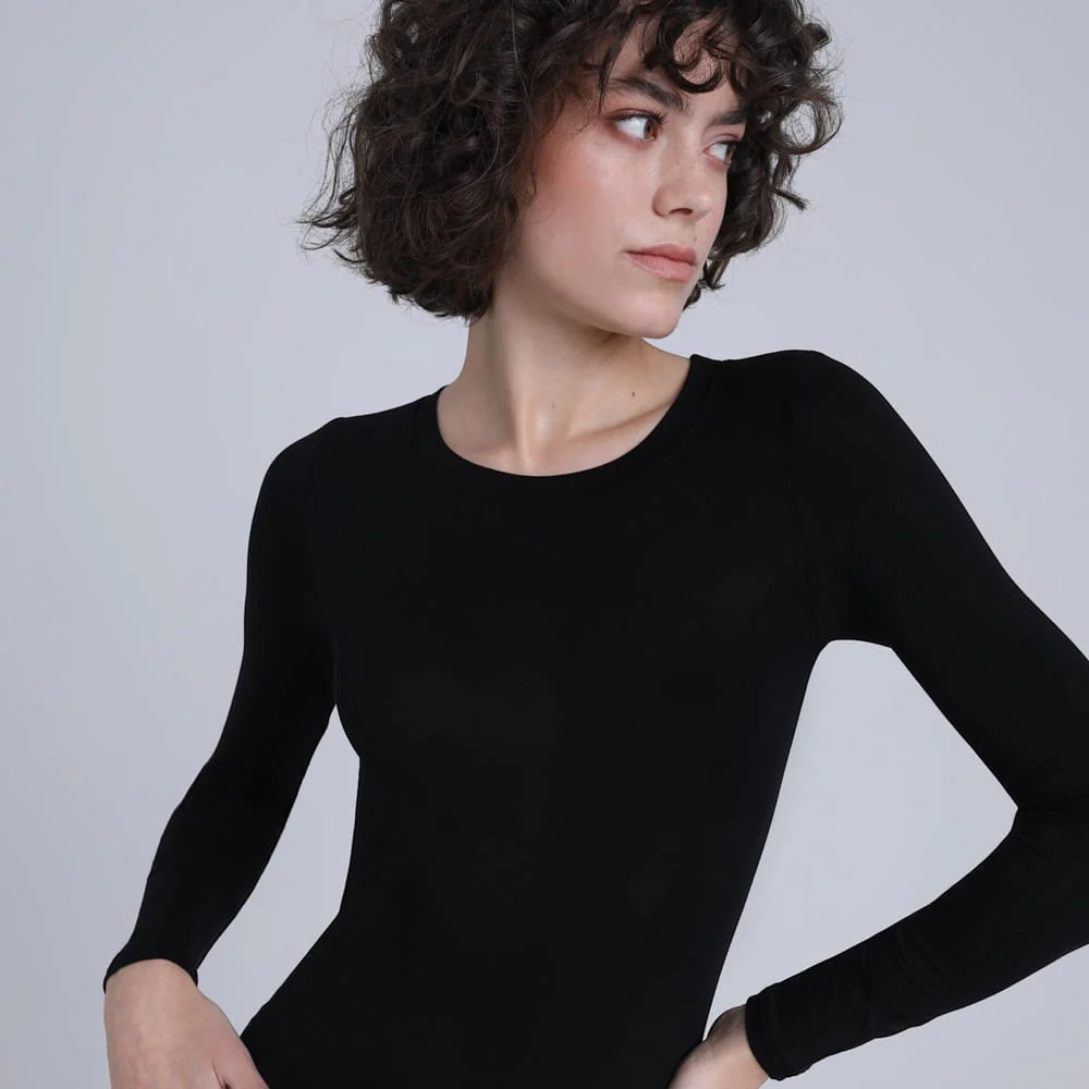 Longsleeve Miss Invisible C-neck Black - Image 8