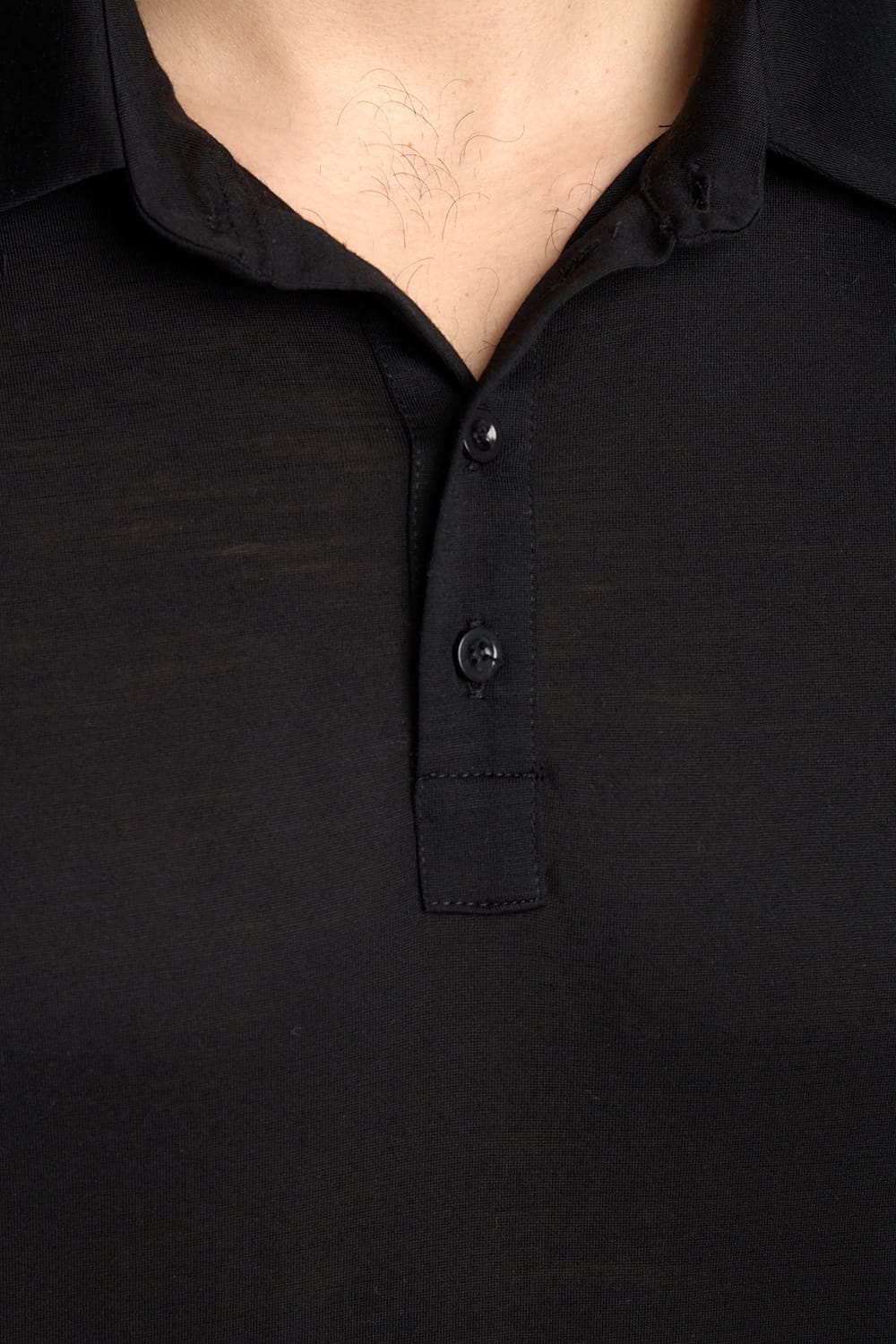 Longsleeve Polo Mr Merino Black - Image 3
