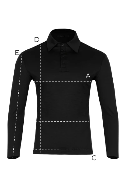 Longsleeve Polo Mr Merino Black - Image 8