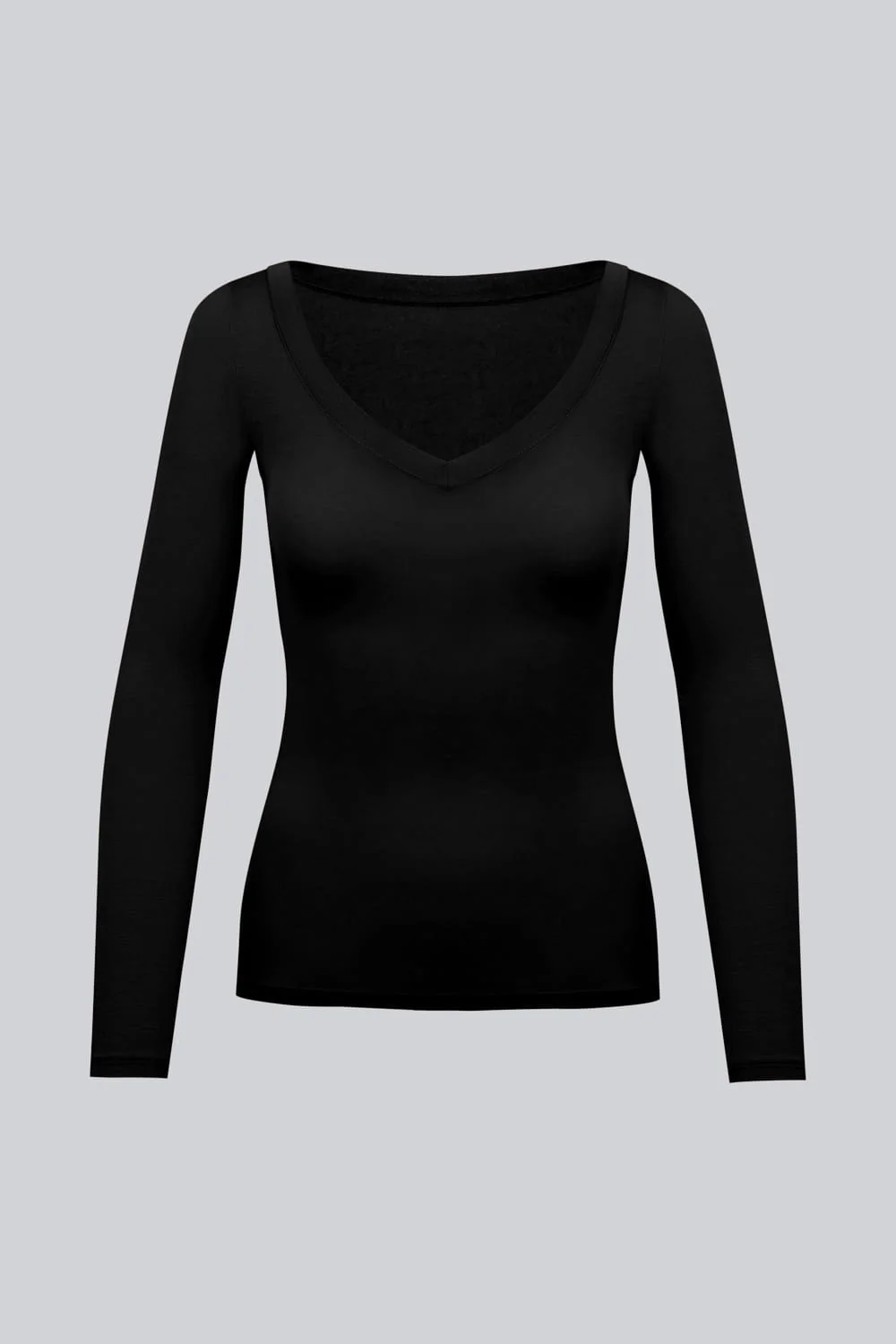 Longsleeve Miss invisible V-neck Black - Image 2