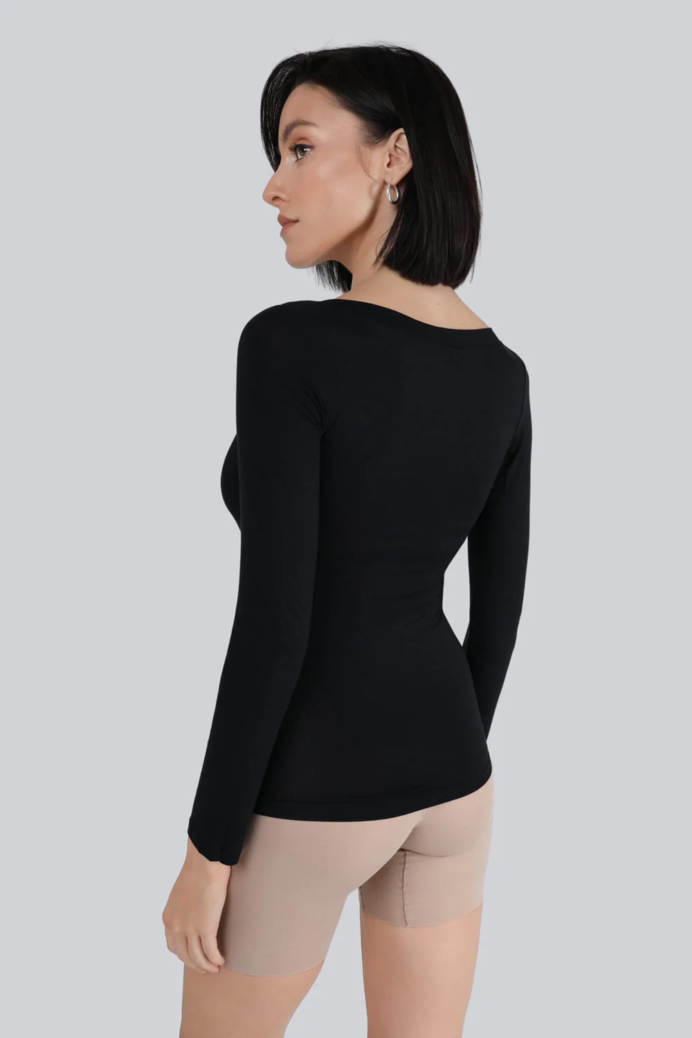 Longsleeve Miss invisible V-neck Black - Image 3