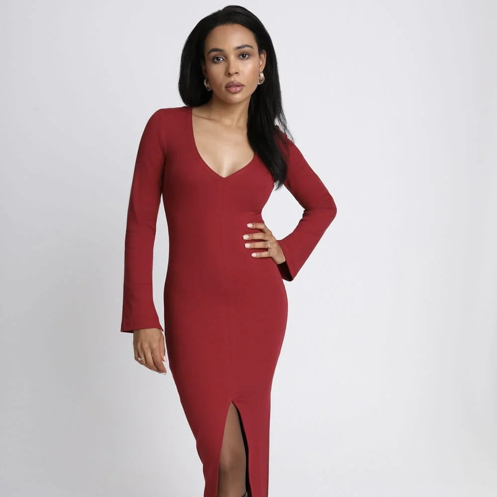 Sukienka Miss Contour Wine Red - Image 6