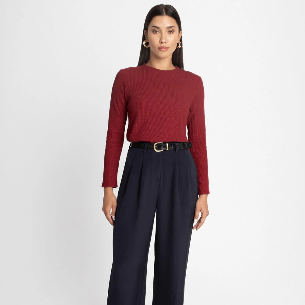Longsleeve Miss Dapper Wine Red - Image 8