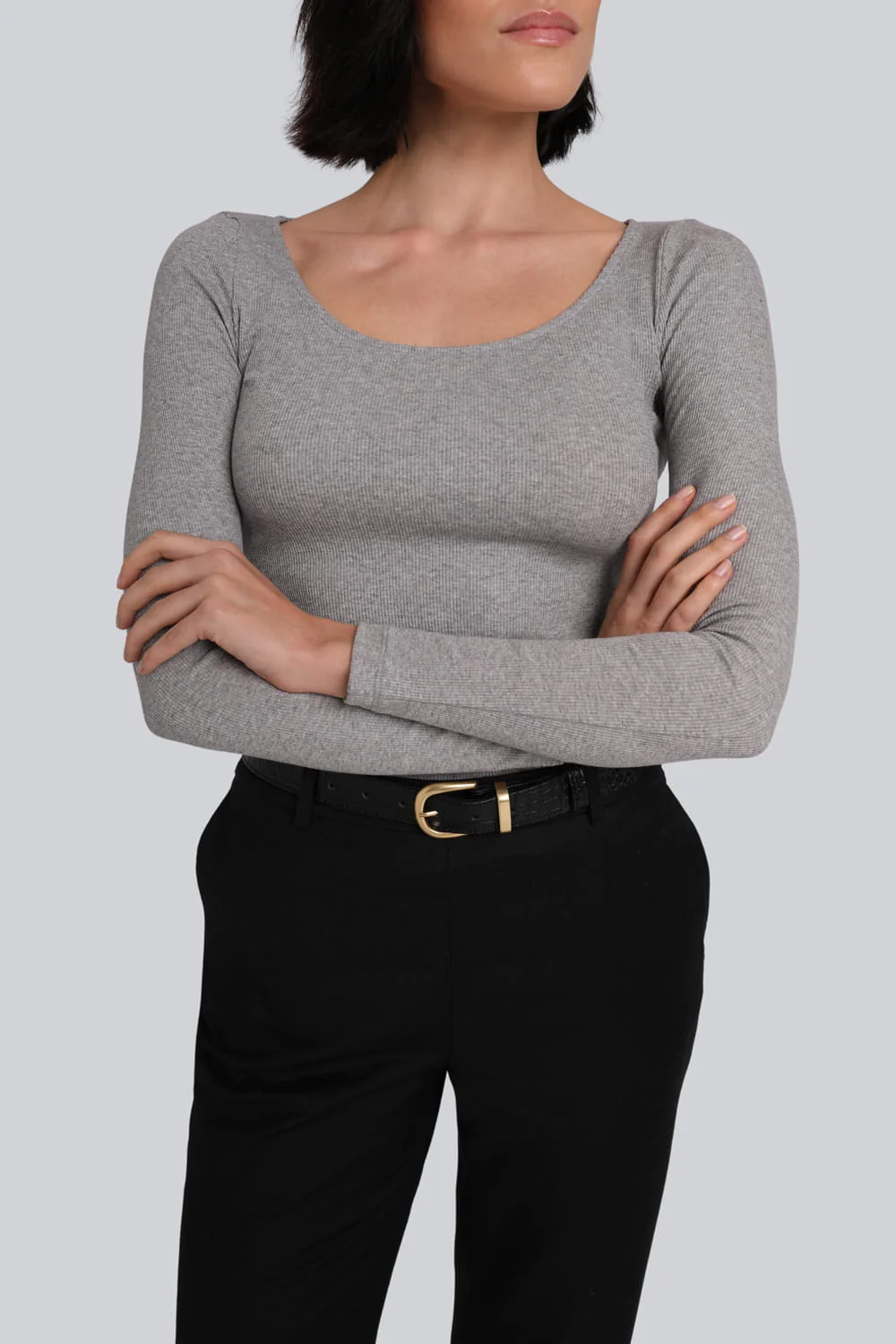 Longsleeve Miss Delicate Melange Grey - Image 5