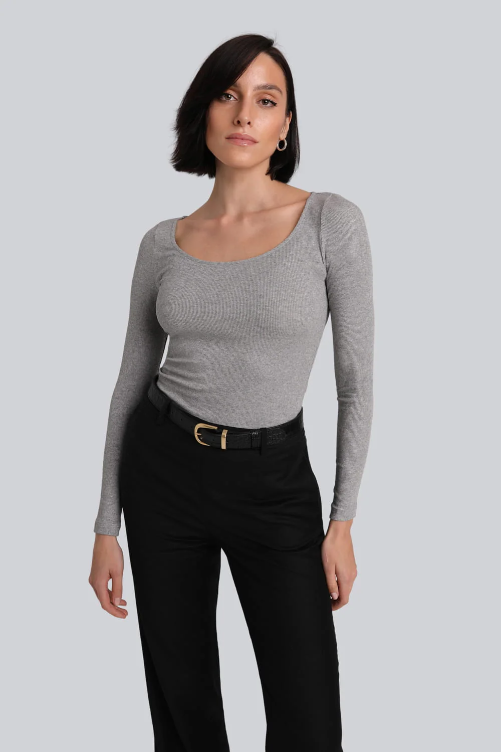 Longsleeve Miss Delicate Melange Grey - Image 6