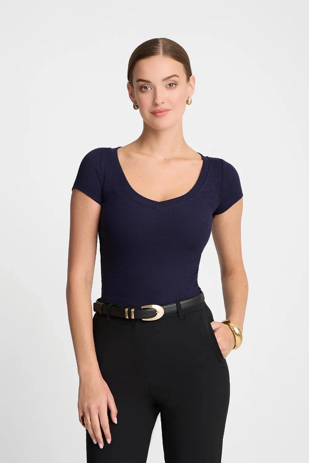 T-shirt Miss Womanly Navy - Image 3