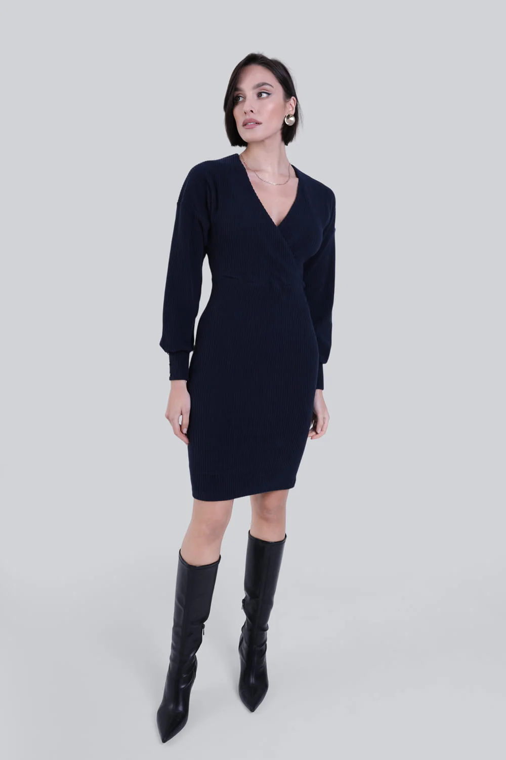 Sukienka Miss Wrap Navy - Image 3