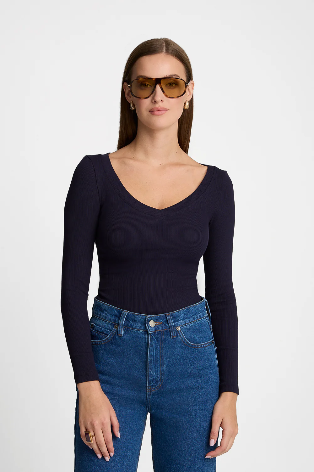 Longsleeve Miss Womanly Navy - Image 3