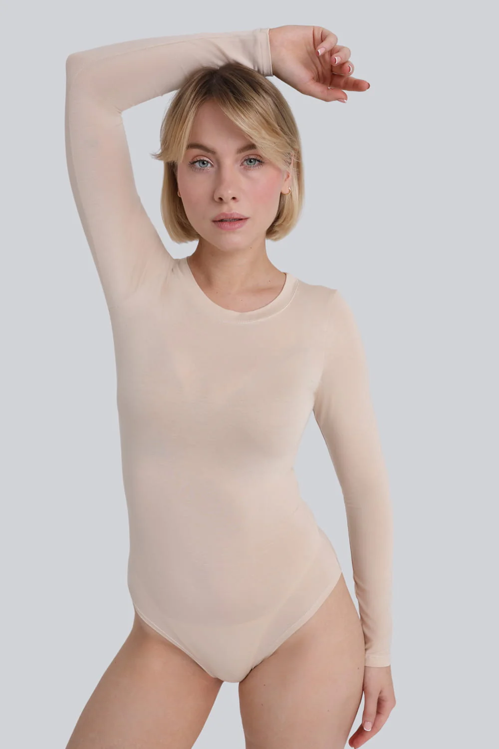 Body Miss Invisible Longsleeve C-neck Sand - Image 4