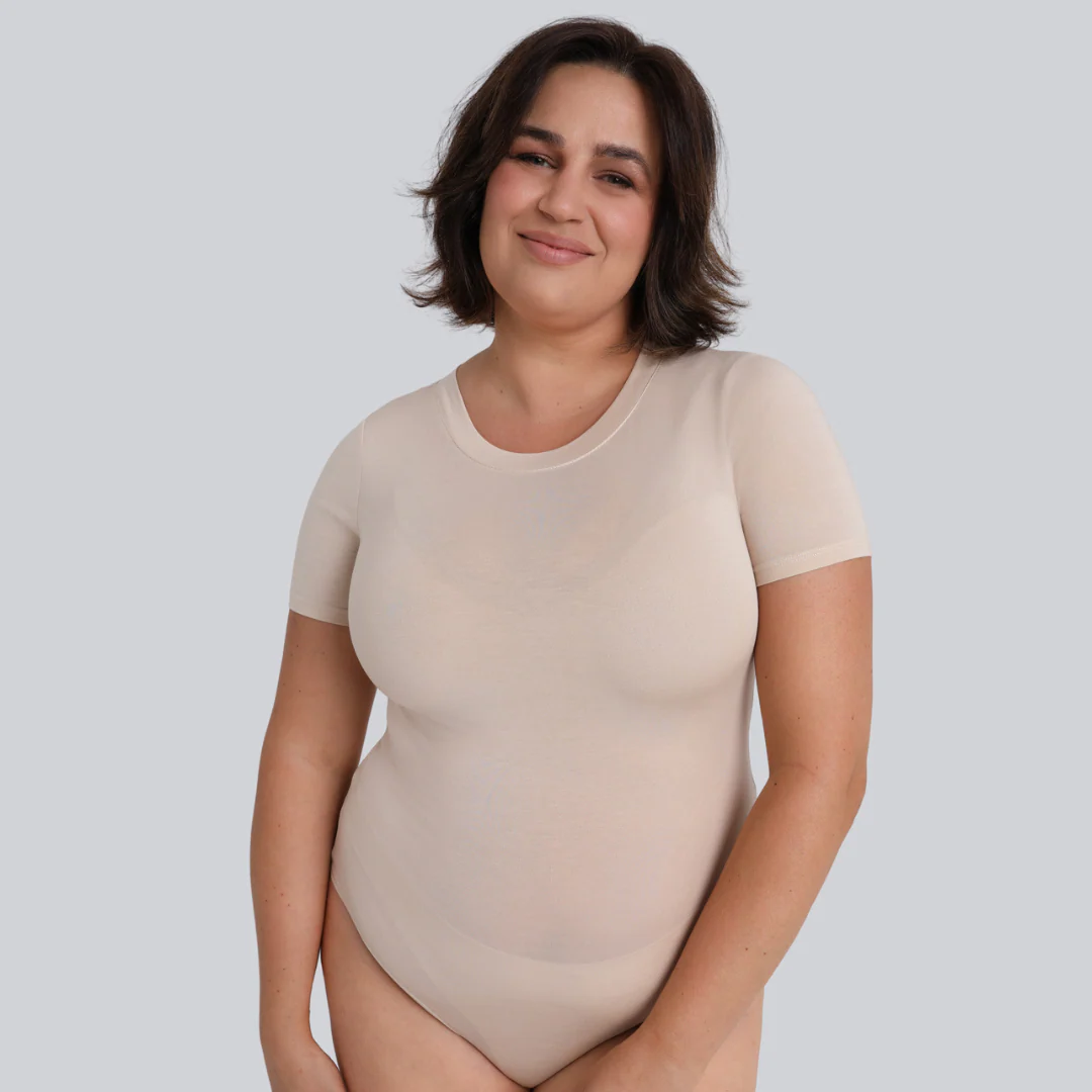 Body Miss Invisible Shortsleeve C-neck Sand - Image 6