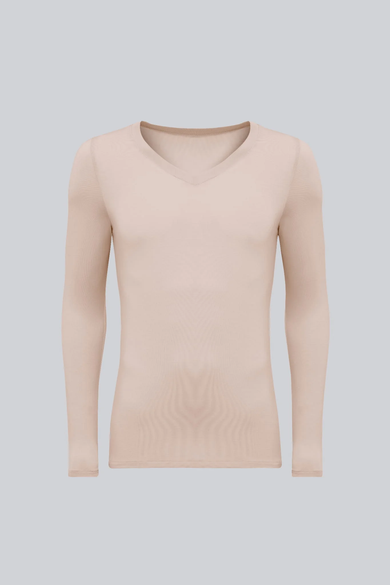 Longsleeve Mr Invisible V-neck Sand - Image 2