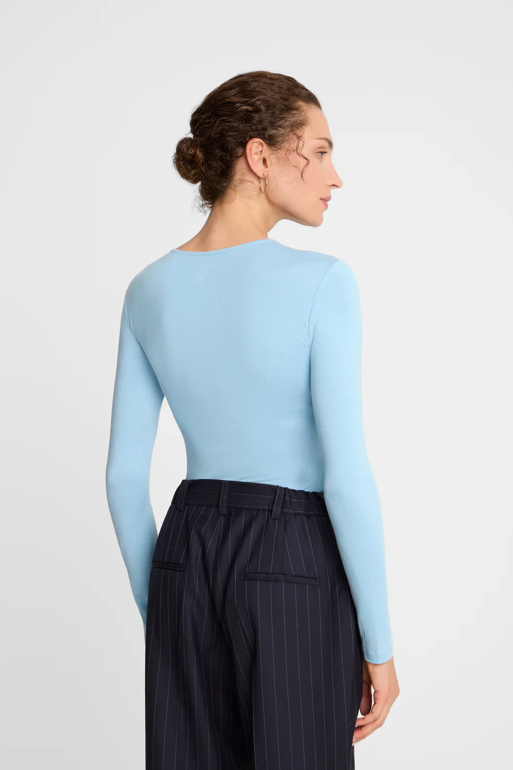 Longsleeve Miss Draped Light Blue - Image 6