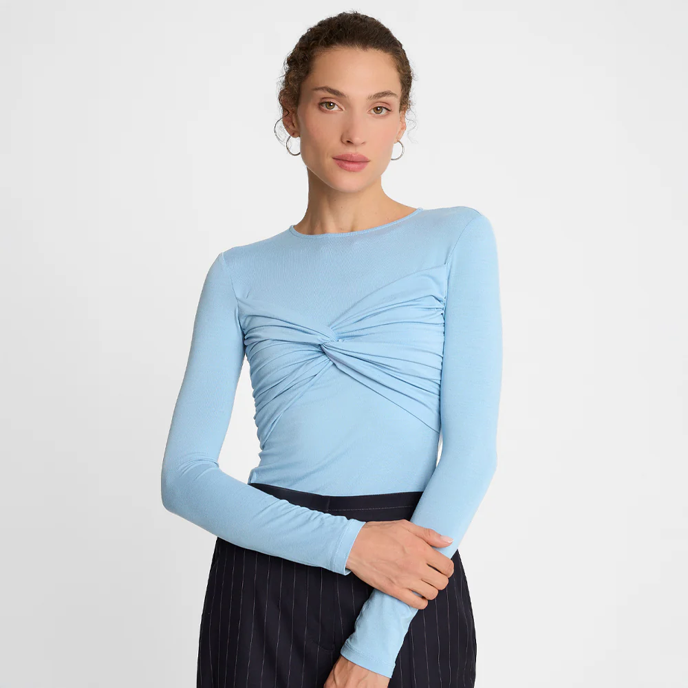 Longsleeve Miss Draped Light Blue - Image 8