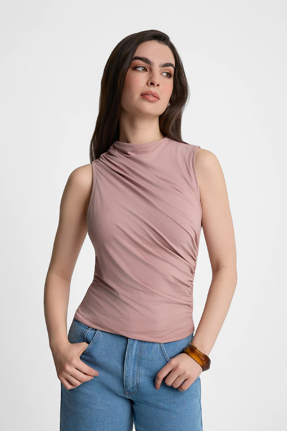 Top Miss Sculptural Dusty Pink - Image 4