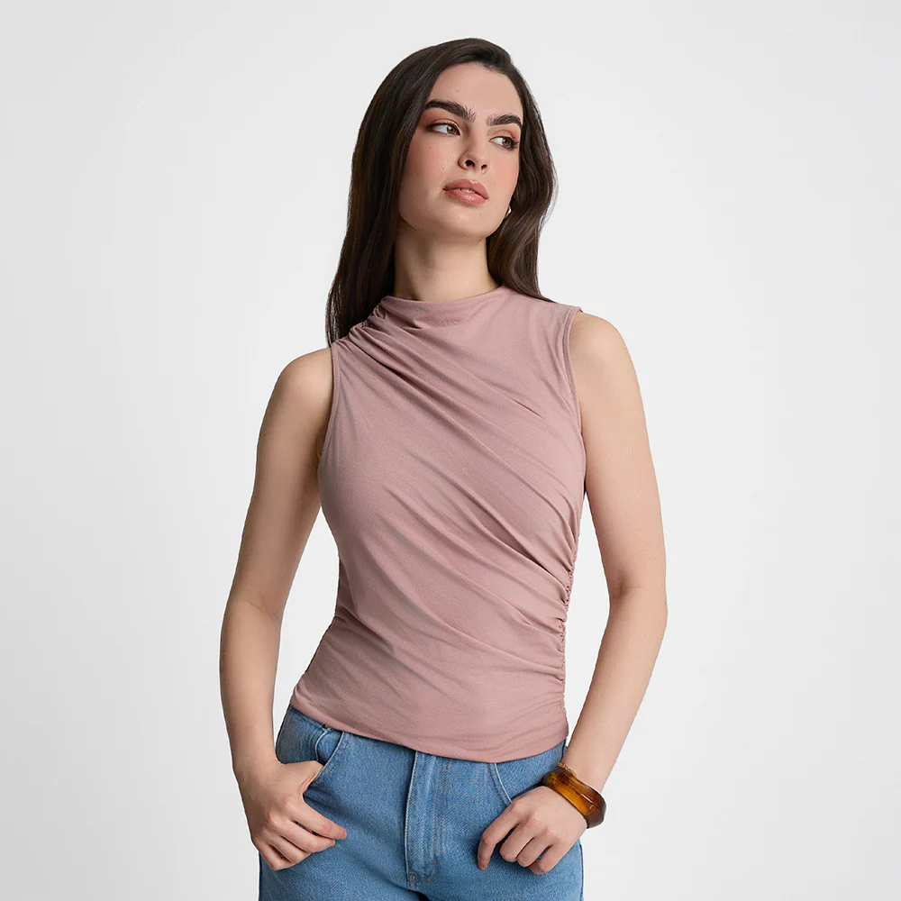 Top Miss Sculptural Dusty Pink - Image 8