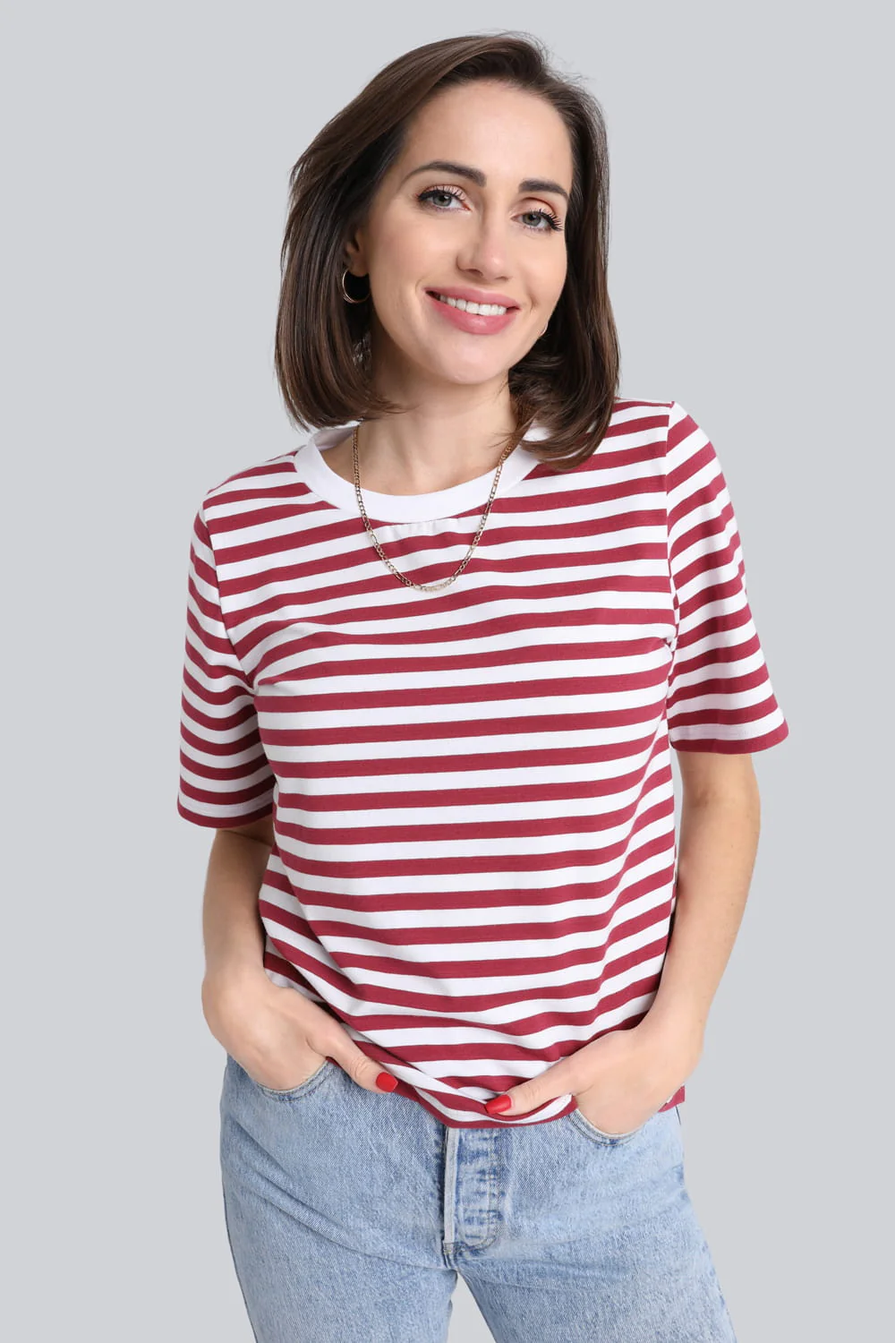 T-shirt Miss Marine Red Stripes