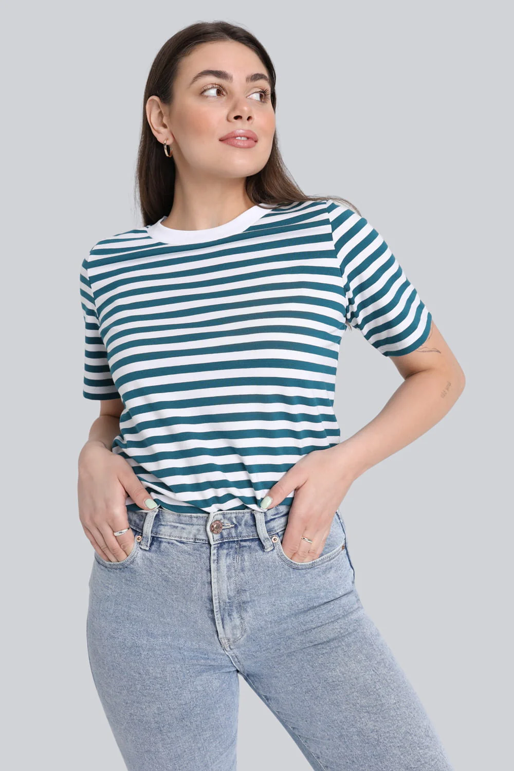 T-shirt Miss Marine Dark Sea Stripes