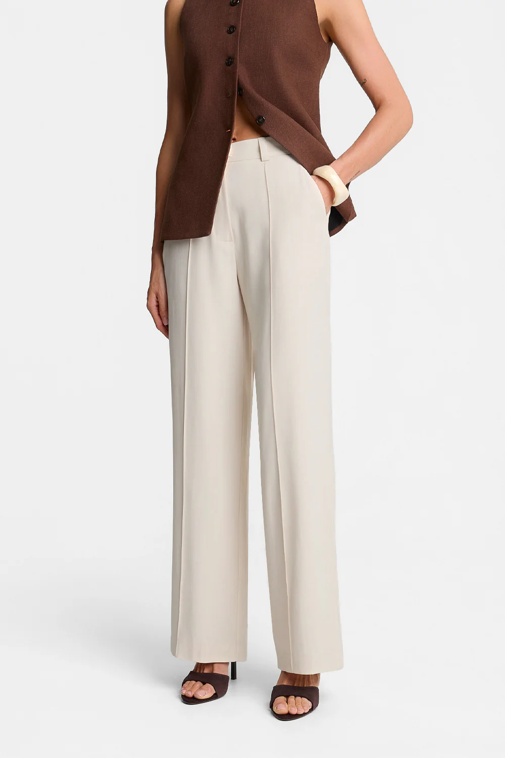 Spodnie Miss Etoile Creme - Image 3