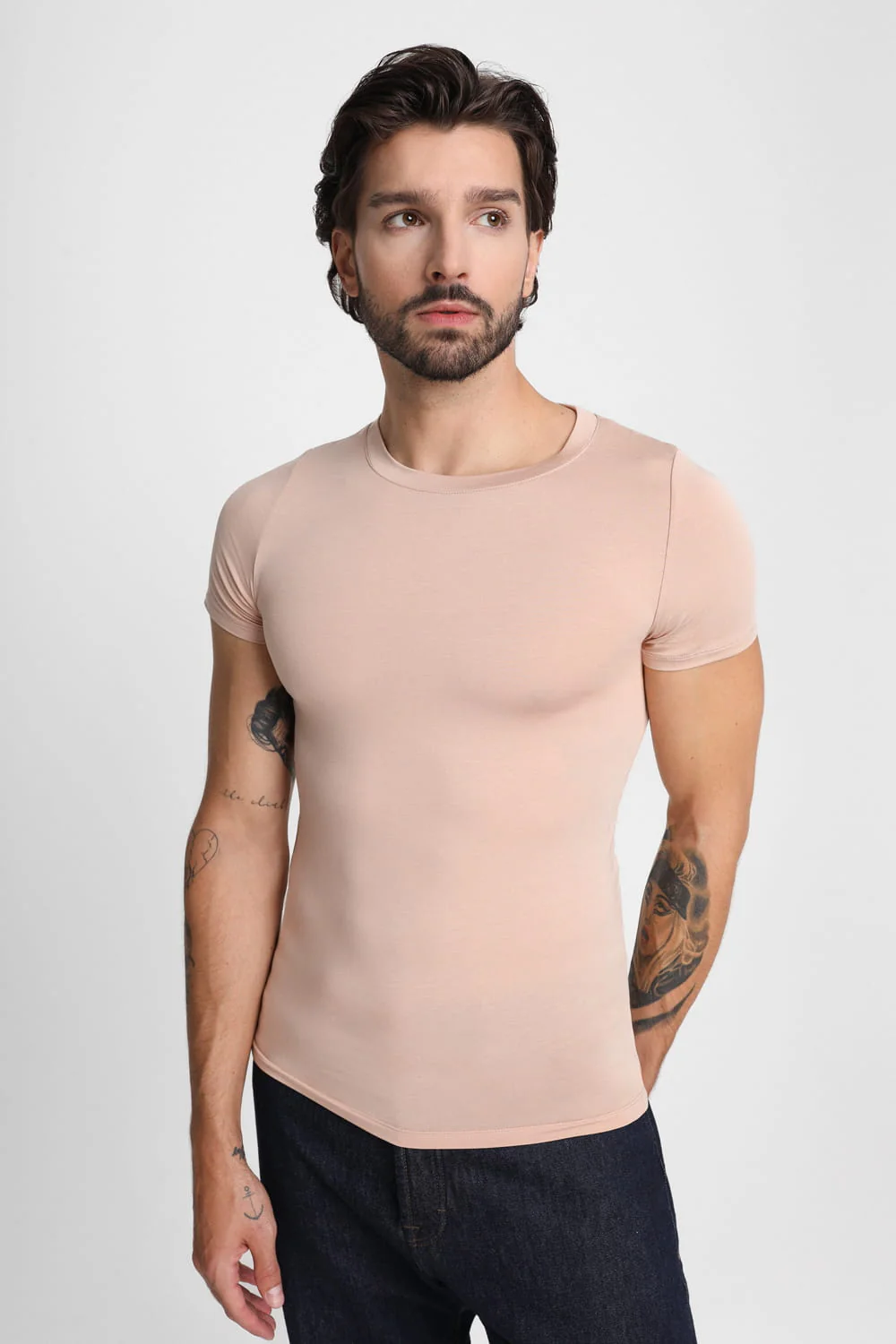 T-shirt Mr Invisible C-neck Cappuccino - Image 3