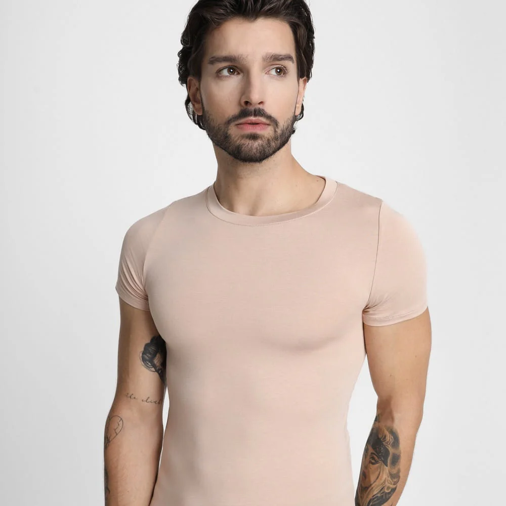 T-shirt Mr Invisible C-neck Cappuccino - Image 7