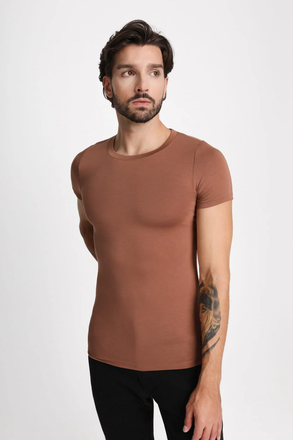 T-shirt Mr Invisible C-neck Chocolate - Image 3