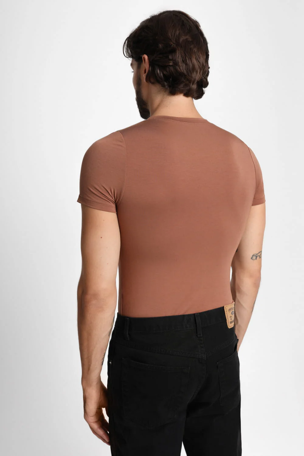 T-shirt Mr Invisible C-neck Chocolate - Image 4