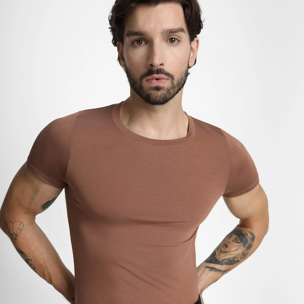 T-shirt Mr Invisible C-neck Chocolate - Image 7