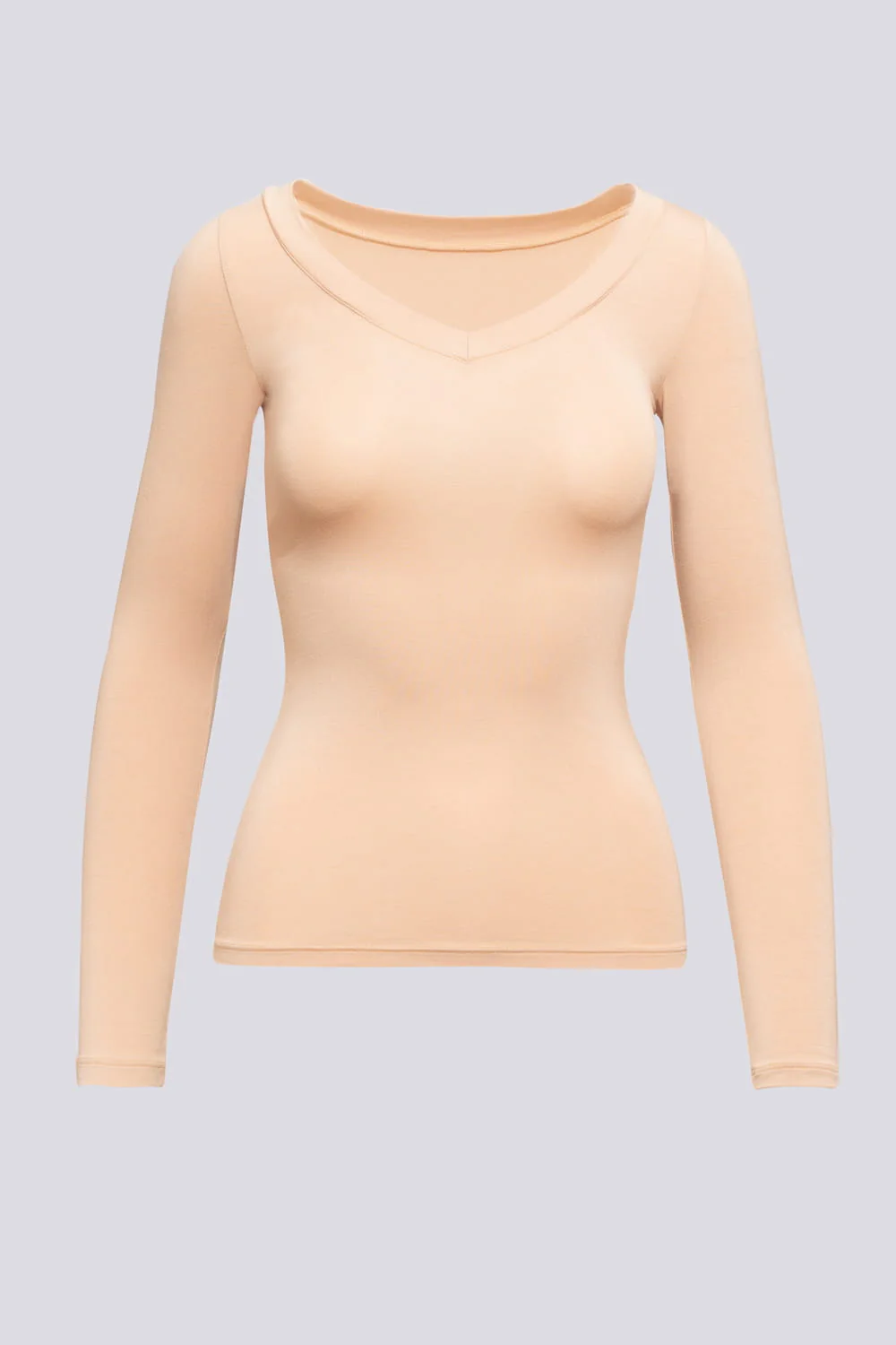 Longsleeve Miss Invisible V-neck Nude - Image 2