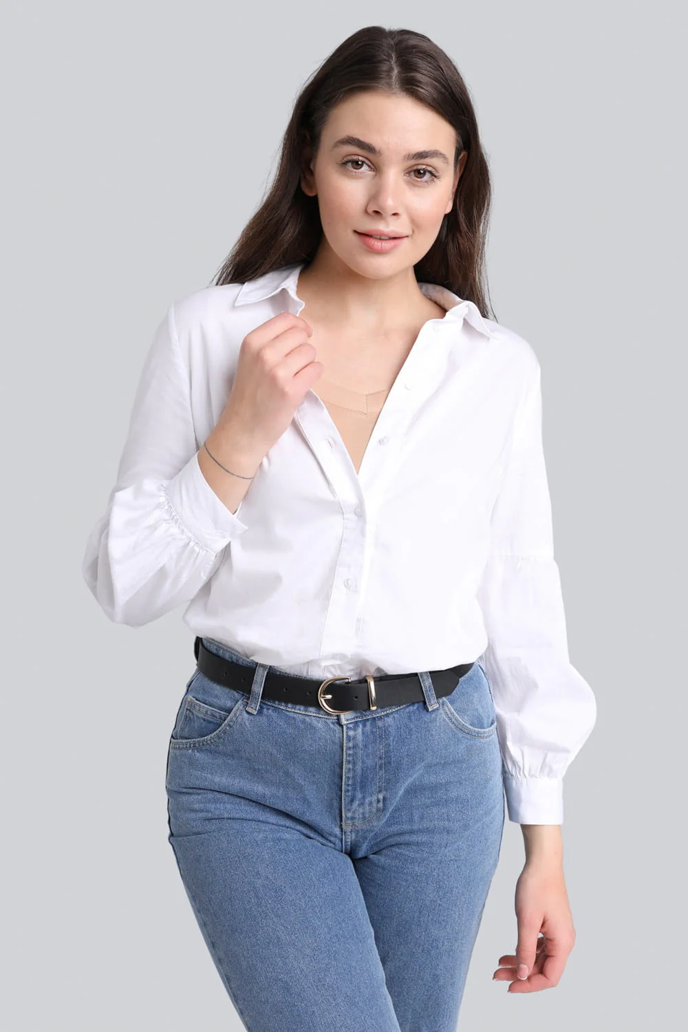 Longsleeve Miss Invisible V-neck Nude - Image 3