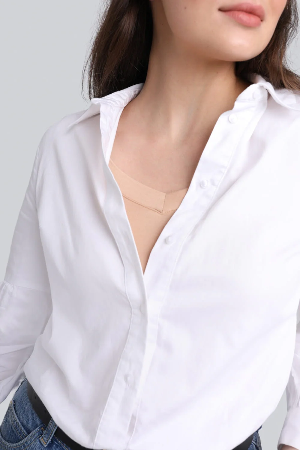 Longsleeve Miss Invisible V-neck Nude - Image 7