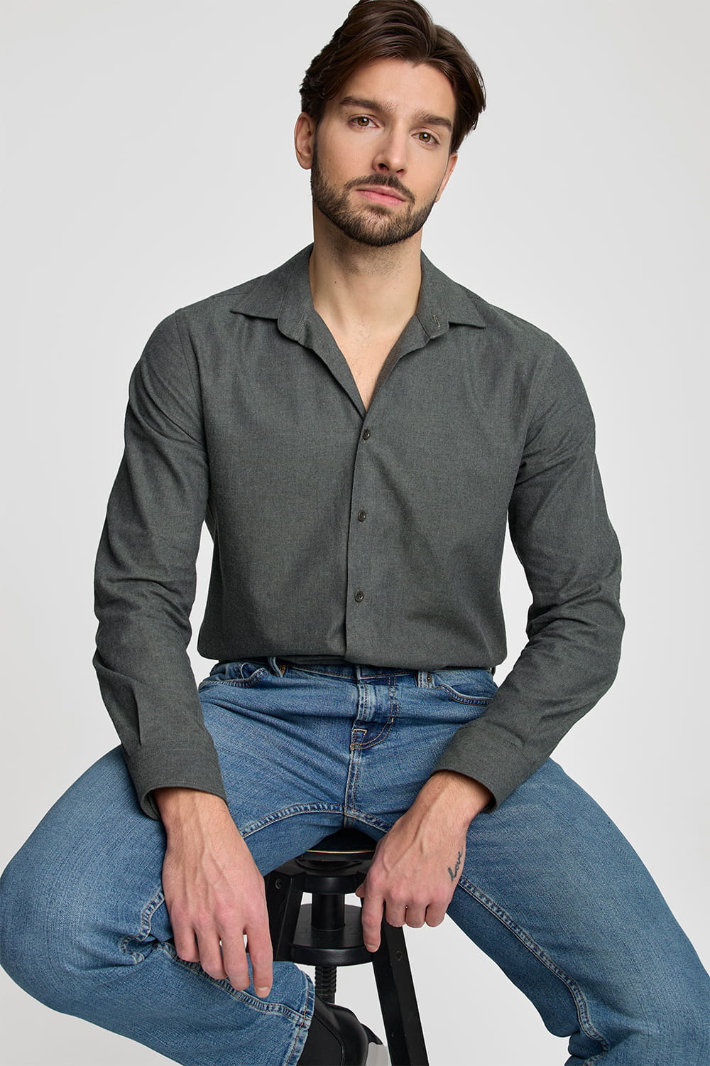 Koszula Mr Casual Olive - Image 4