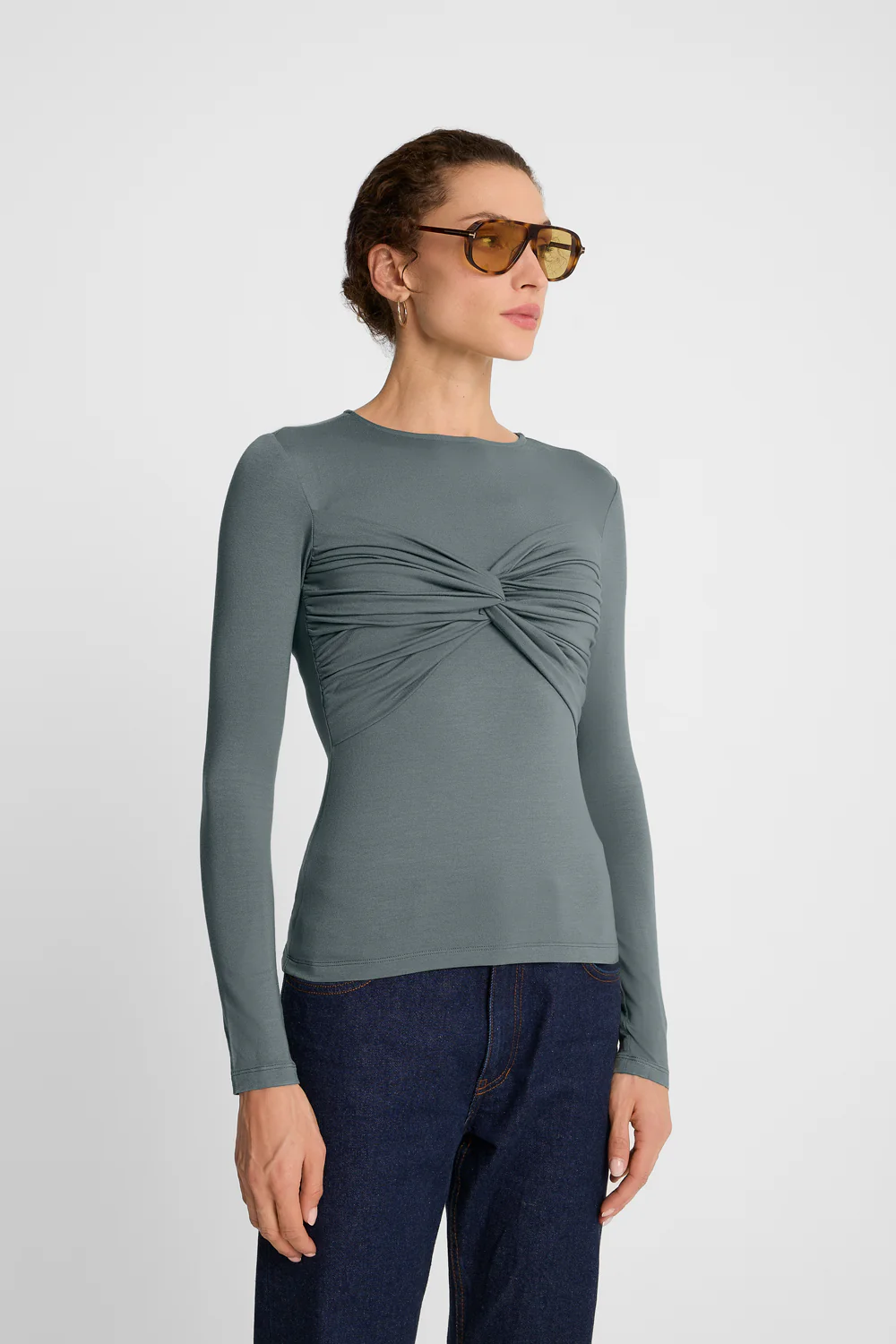 Longsleeve Miss Draped Olive - Image 3