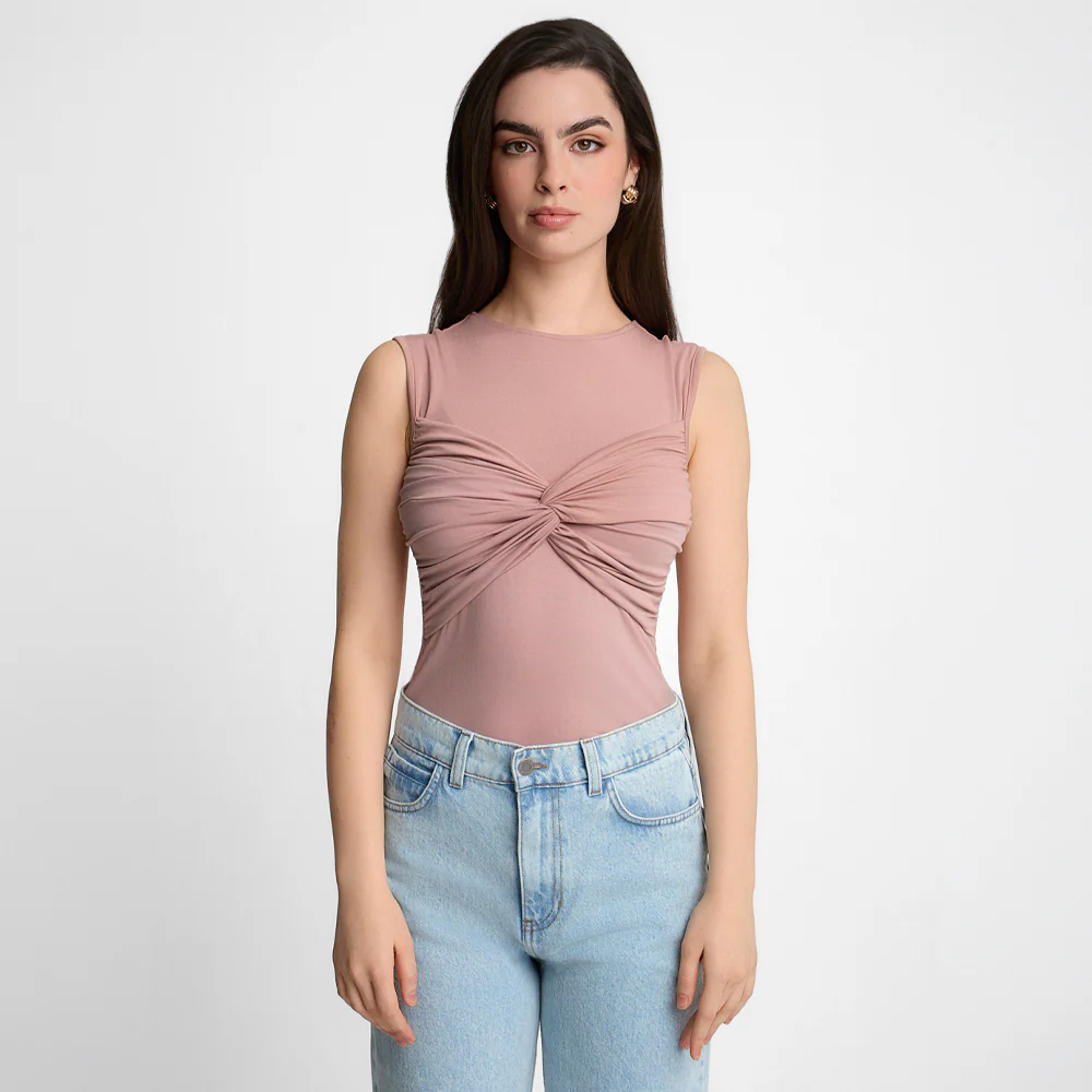 Top Miss Draped Dusty Pink - Image 8