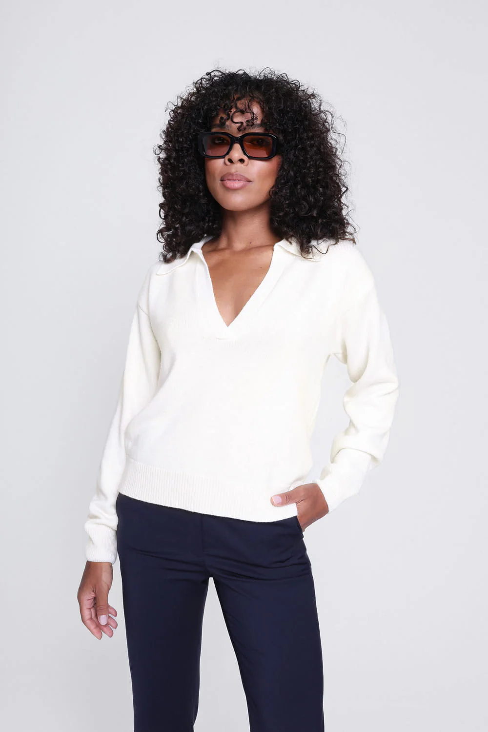 Sweter Miss Effortless Off White - Image 4