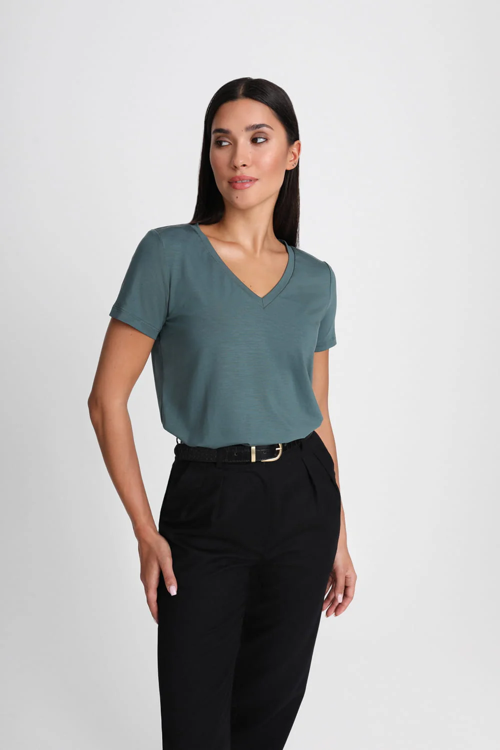 T-shirt Miss Classic Steel Green - Image 5