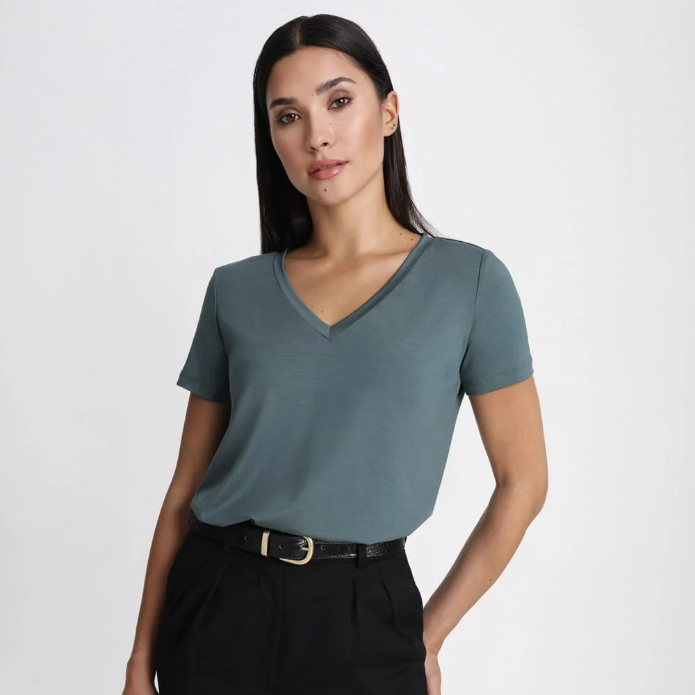 T-shirt Miss Classic Steel Green - Image 8