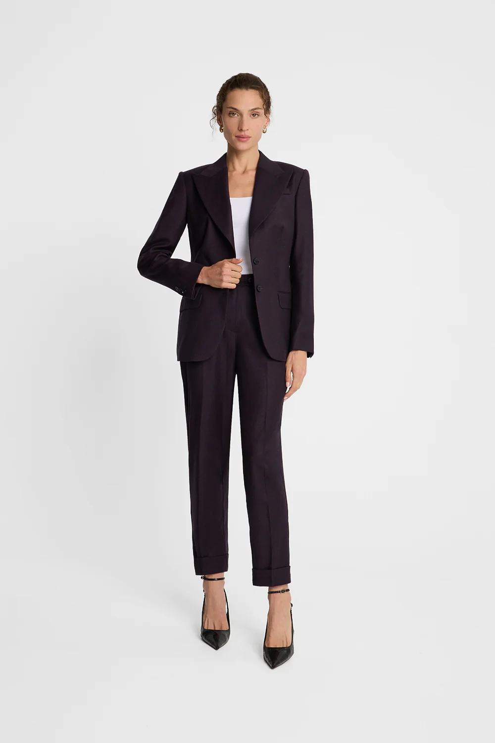 Marynarka Miss Heritage Melange Plum - Image 3
